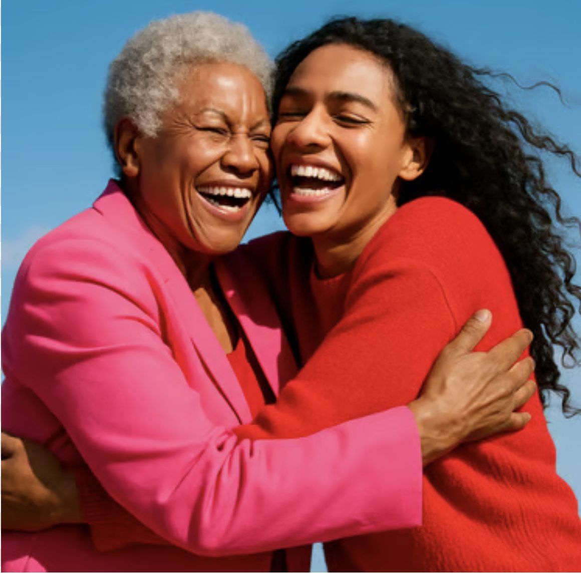 An Aunt and her Darling, holding on to one another
